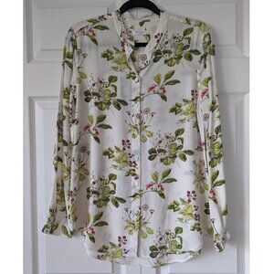 🌿 Equipment Femme Botanical Silk Button Up Blouse | S